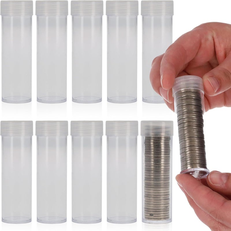 BCW Coin Tubes for US Nickels – 10ct | Durable Plastic Storage with Airtight Lids | Holders for Collectors - Image 1